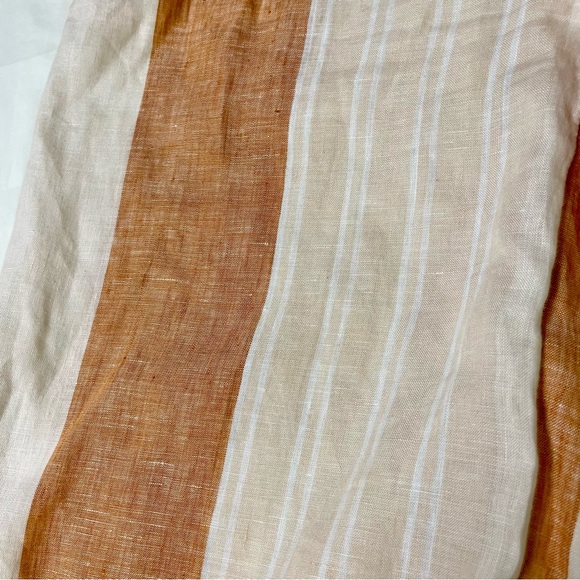 Anthropologie ETT TWA Striped Wide Leg Linen Pants Belted - Picture 7 of 9